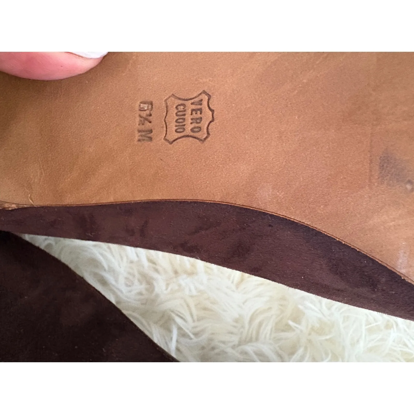 Donald J Pliner Heels Pumps Brown Suede Leather Trim High Heel Shoes‎ 6.5 - Image 7