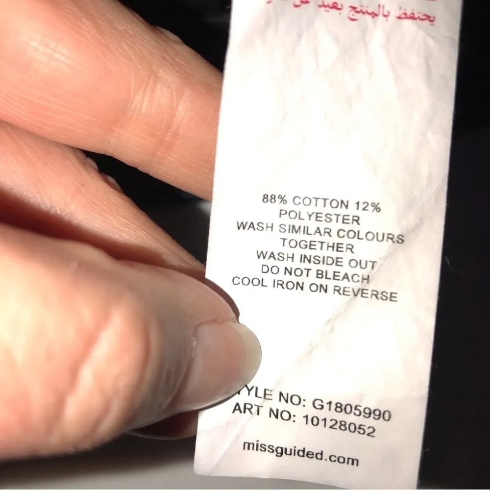 Missguided Distressed Black Shorts Size 4 High Rise Cut Off Jean Denim Grunge - Image 8