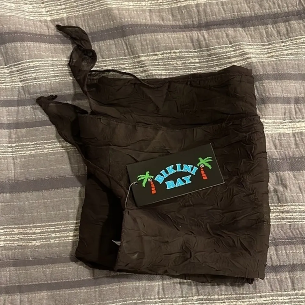 Swimsuit Coverup Brown Sheer Sarong Bikini Bay Chiffon Scarf One Size NWT #5069 - Image 2