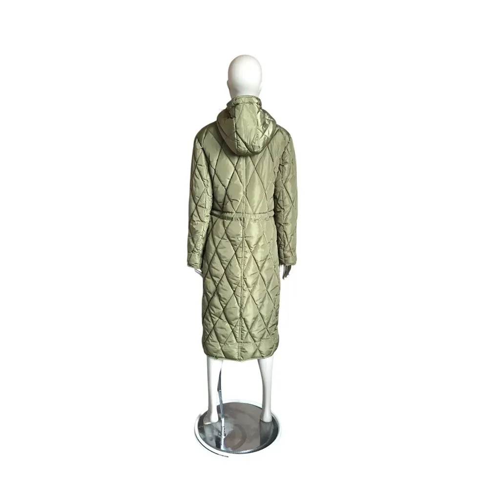 Kenneth Cole Green Quilted Parka Jacket - Image 6