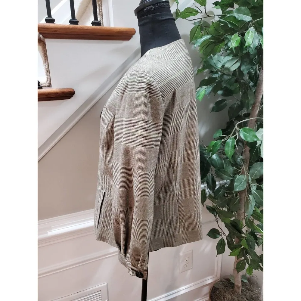 Josephine Women's Gray Polyester Long Sleeve Button Front Jacket Blazer Size 6 - Image 5