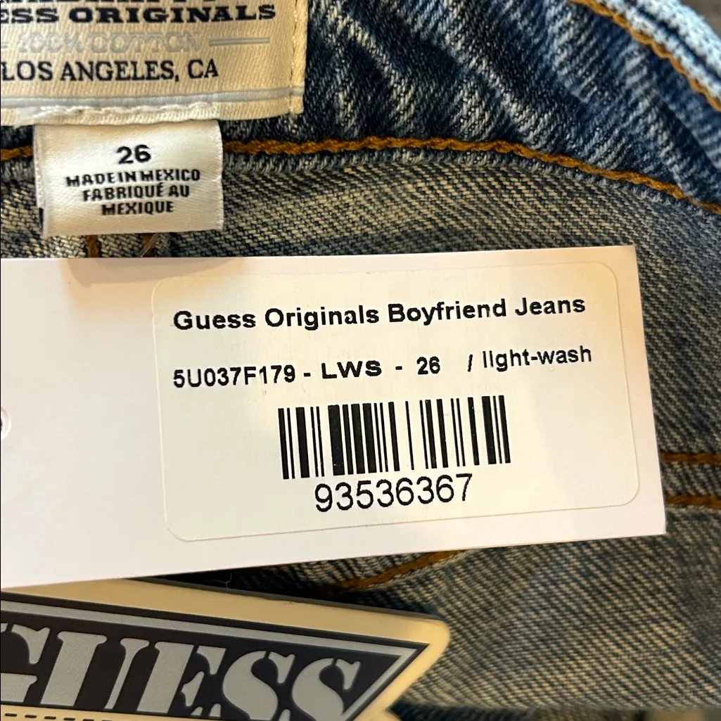 Madhappy X Guess The Boyfriend Jeans Collaboration in Light Wash Sz 26 NWT - Image 11