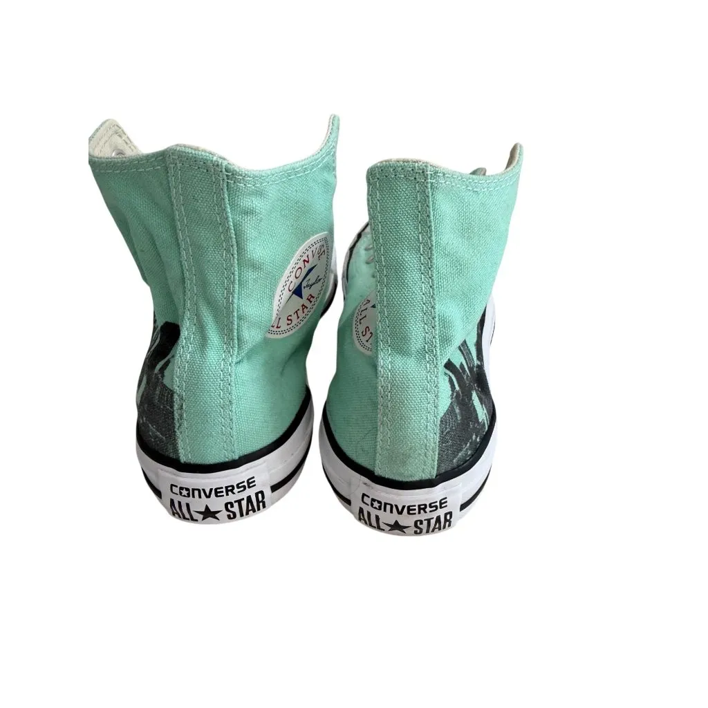 CONVERSE Women's NYC Mint Green Hi Top Sneakers Size US 7 - Image 7