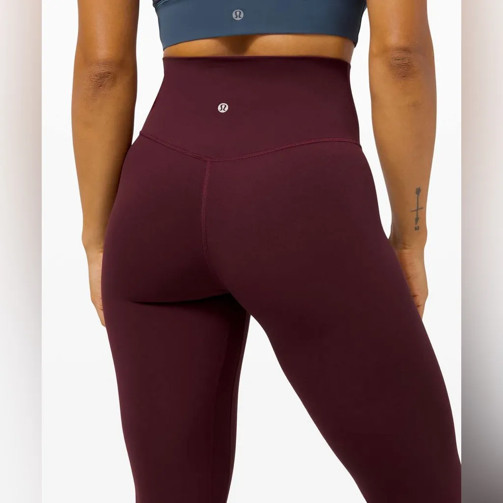 Lululemon Align High-Rise Pant 28” – Cassis (Maroon), Size 20 (NWOT) - Image 2
