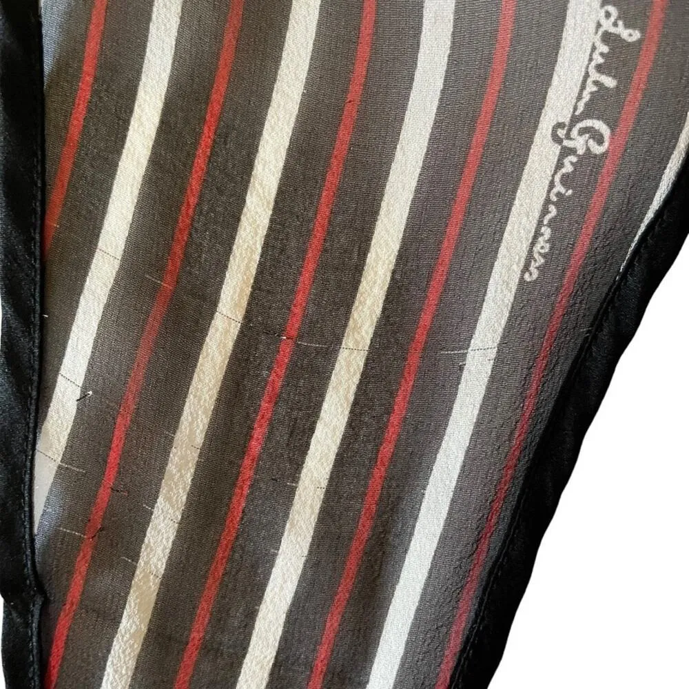 Dalmatian Dog Striped Silk Chiffon Triangle Diamond Scarf - Image 5