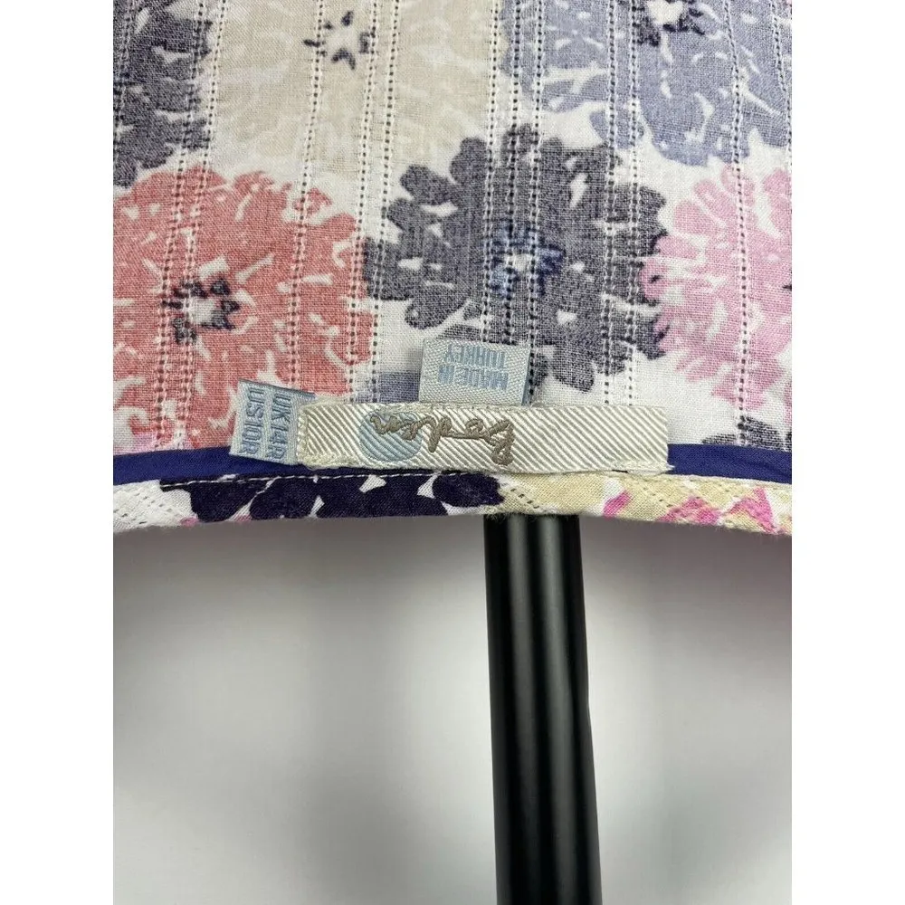 Boden Multicolor Floral Pointelle‎ Knee Length Cotton Scoop Neck Dress Size 10R Pink - Image 5