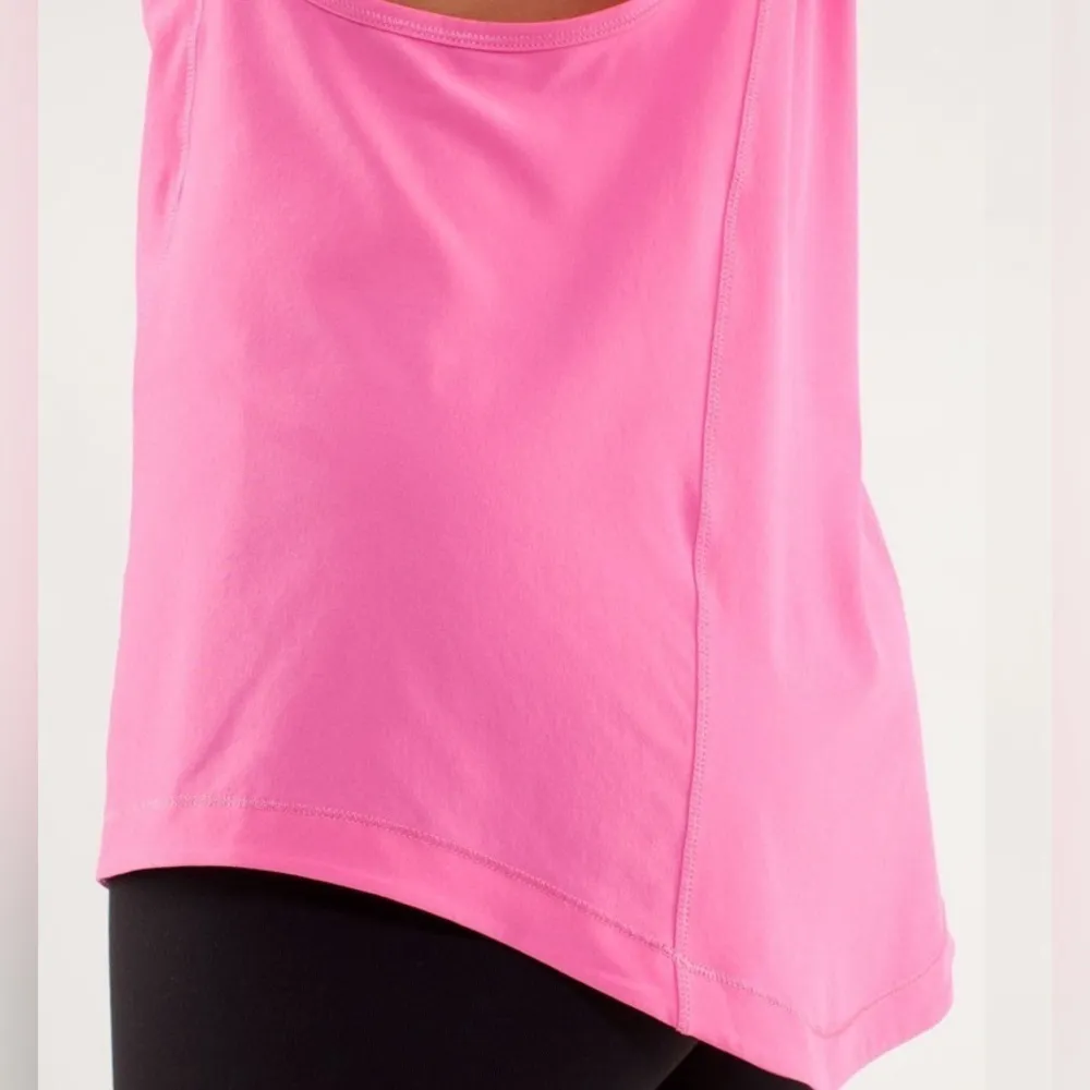 Lululemon Run For Your Money Racerback Tank Top Pow Pink Light Size 4 Barbie - Image 10