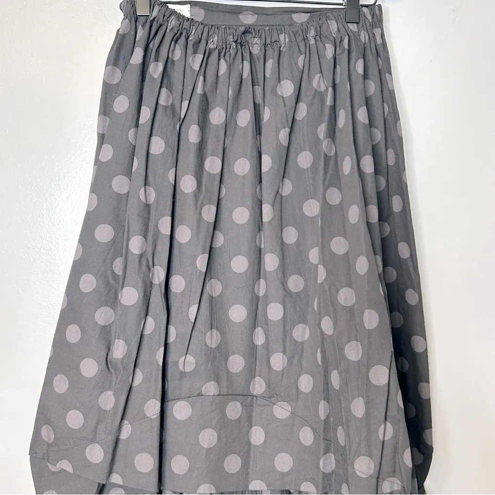 Krista Larson Long Grey Polka Dot Skirt Gray - Image 5