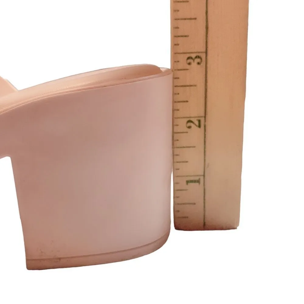 Y2K Baja East By Melissa Python Textured Block Heel Sandal 9.5 - Image 9