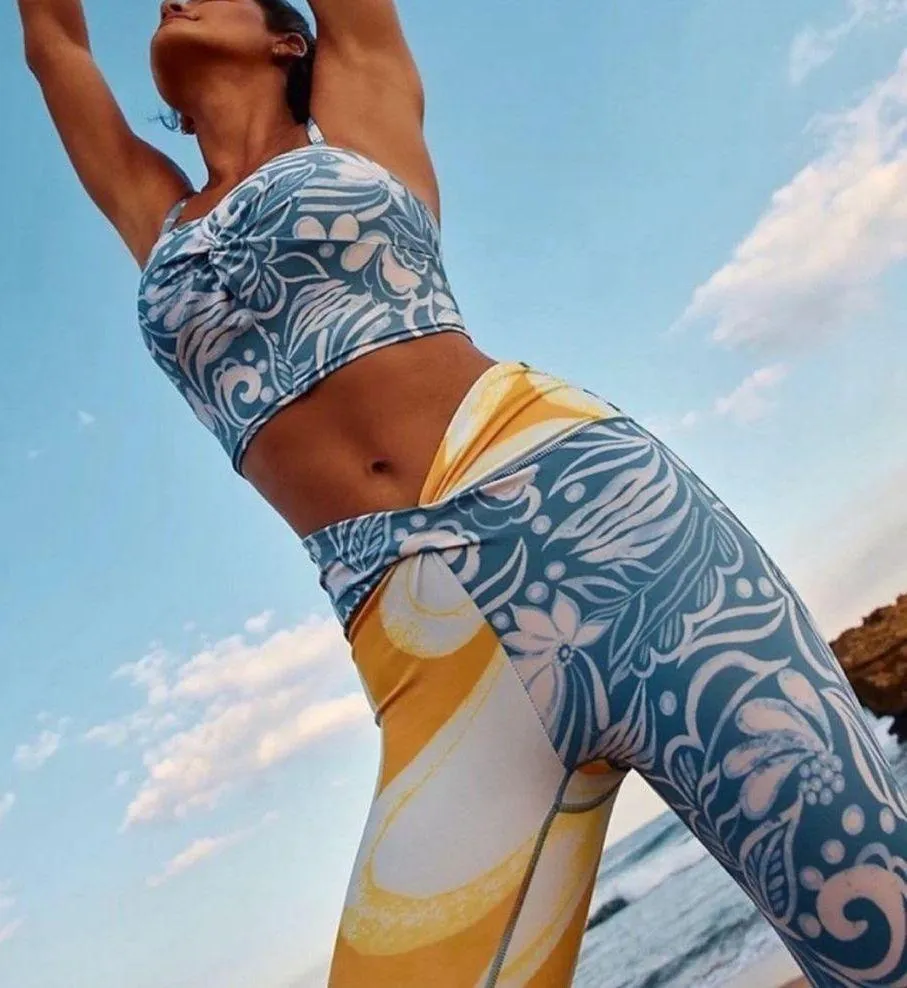 Free People Movement Double Take Printed Legging and Crop Top Bra Set - Image 2