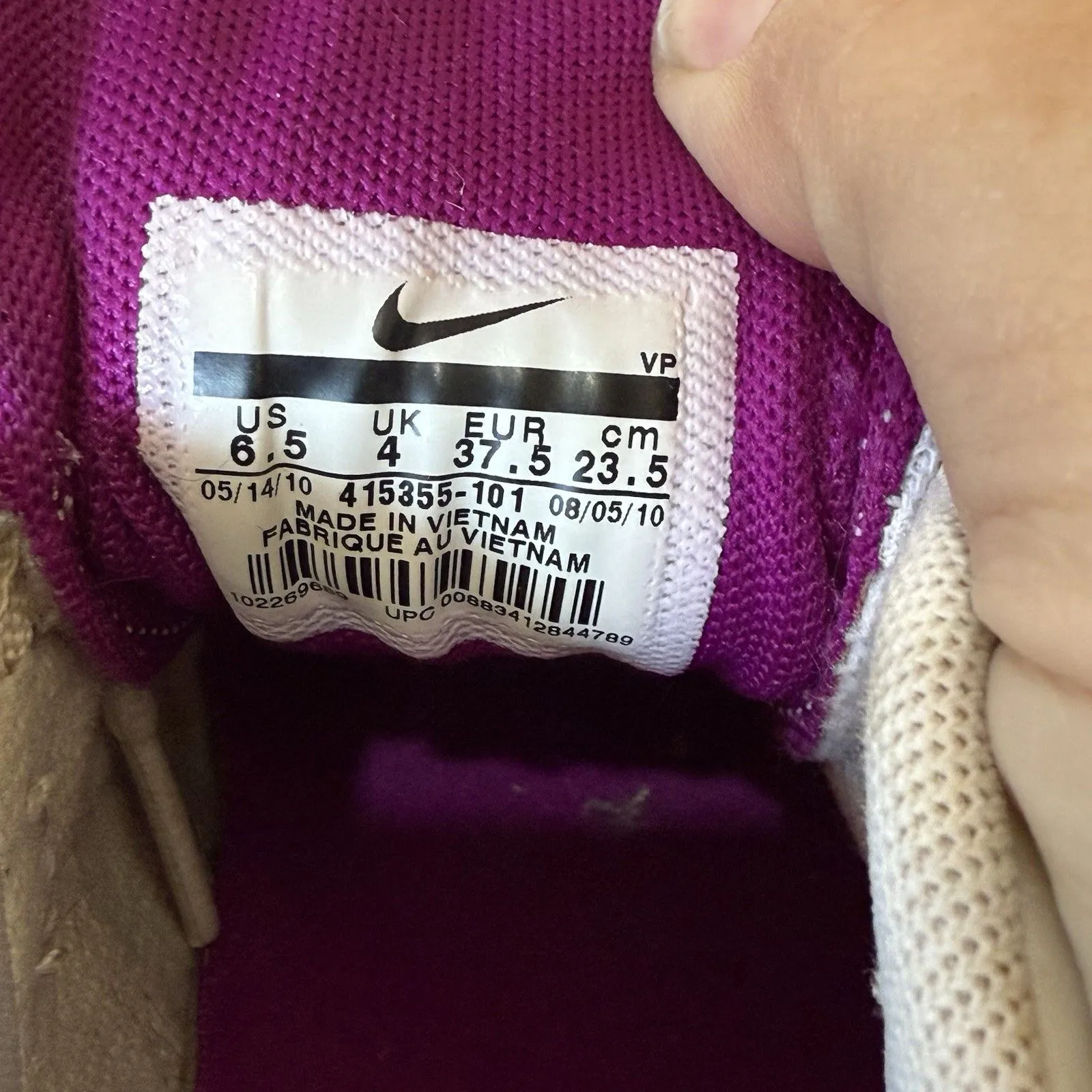 Nike Womens Reax Rockstar 415355-101 White Pink Casual Shoes Sneakers Size 6.5‎ - Image 9