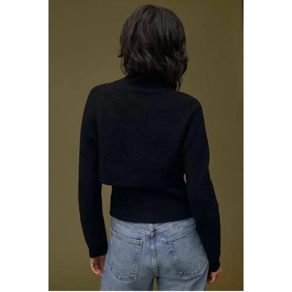 Anthropologie Two Piece Black Knit Sweater Set - Image 5