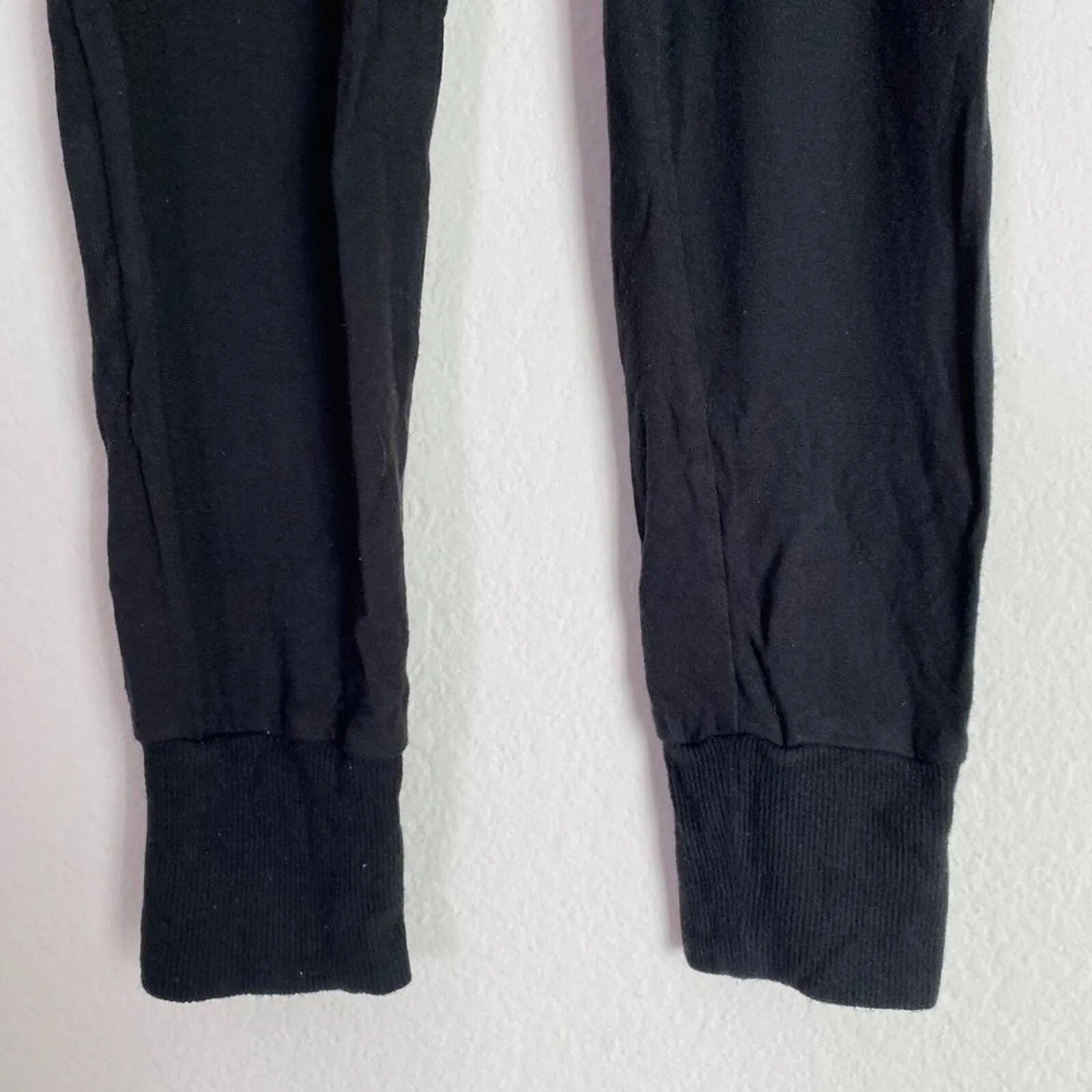 Victoria's Secret Black Lounge Pants Joggers Sweatpants sz S Pockets Drawstring - Image 5