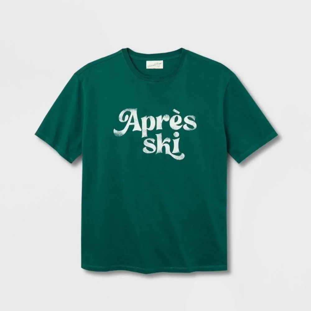 Universal Thread Apres Ski Graphic Tee Dark Green NWT - Image 8