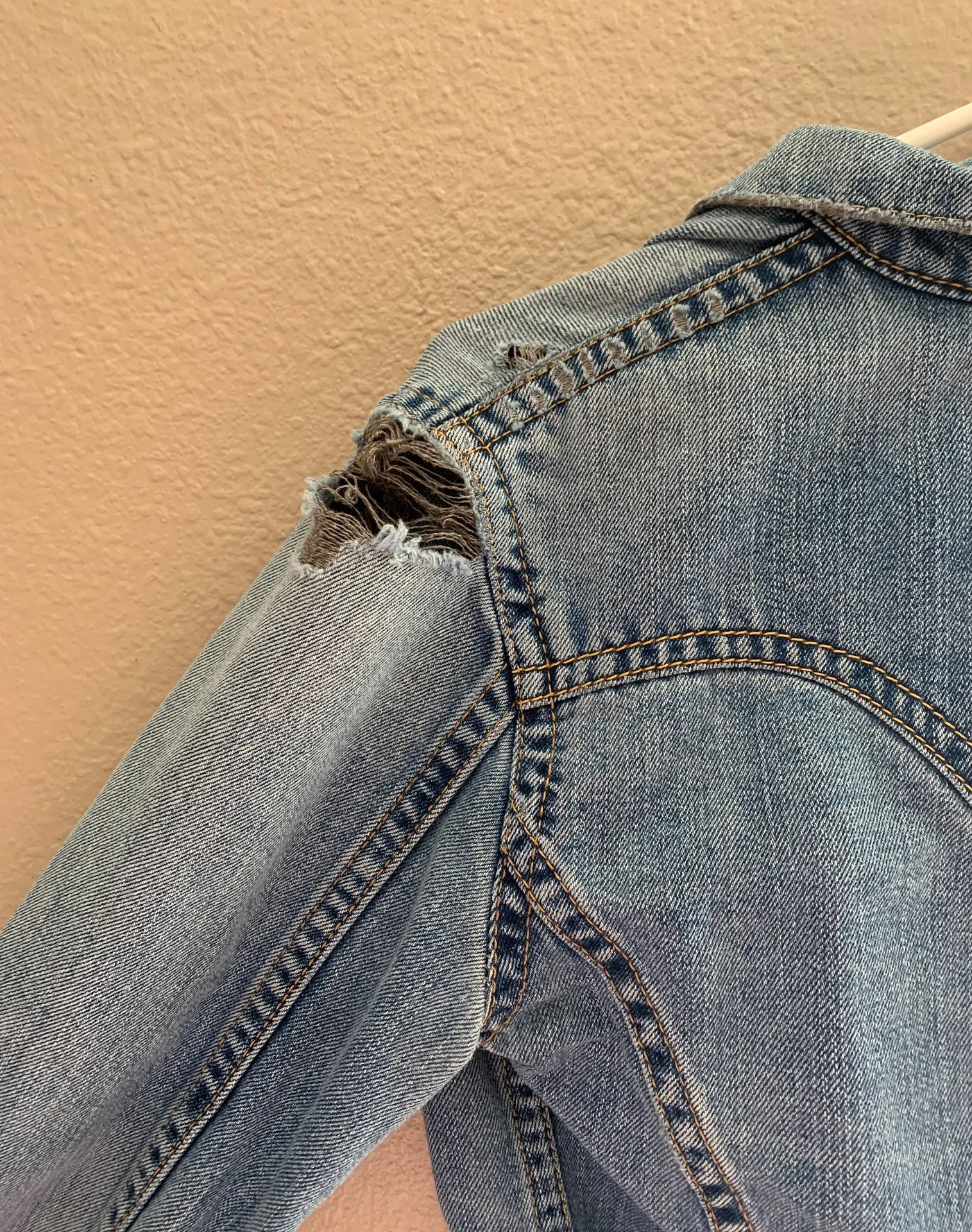 Levi’s Distressed Jean Jacket - Image 3
