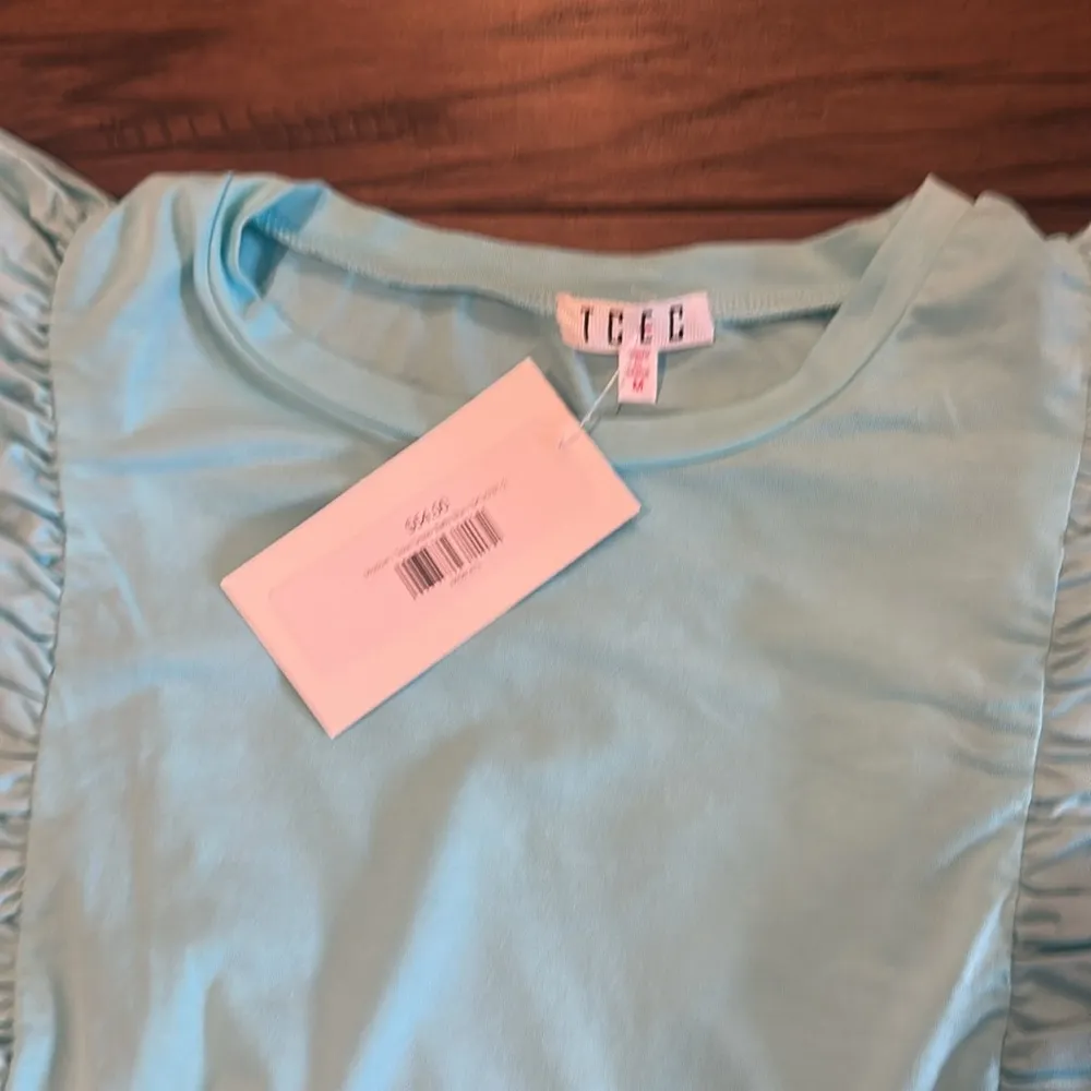 NWT Avara Boutique TCEC Blue Puff Sleeve Dress Sz M - Image 6