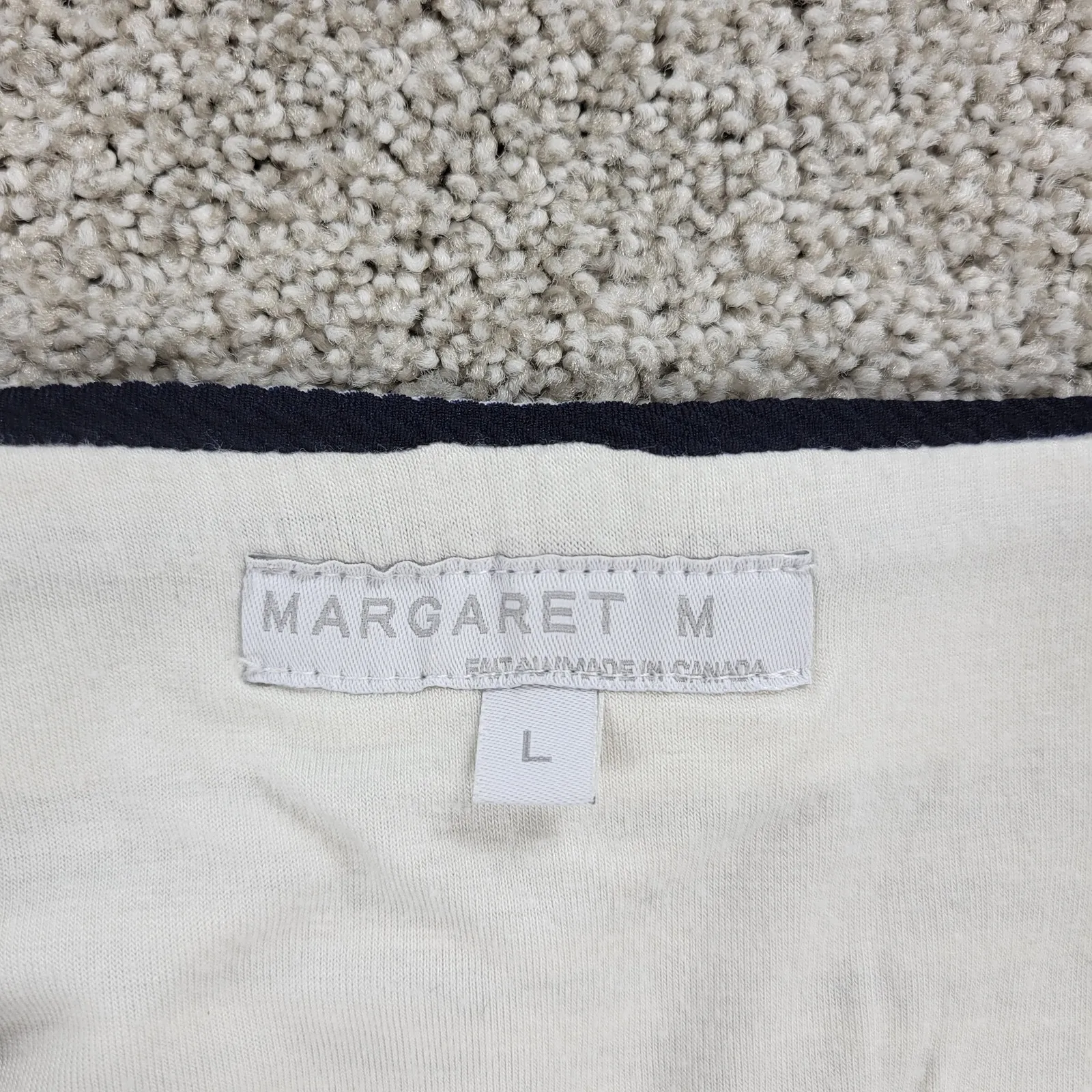 Margaret M Womens Skirt Large Navy White Stripe A Line Mini Stretch Lined Blue - Image 5