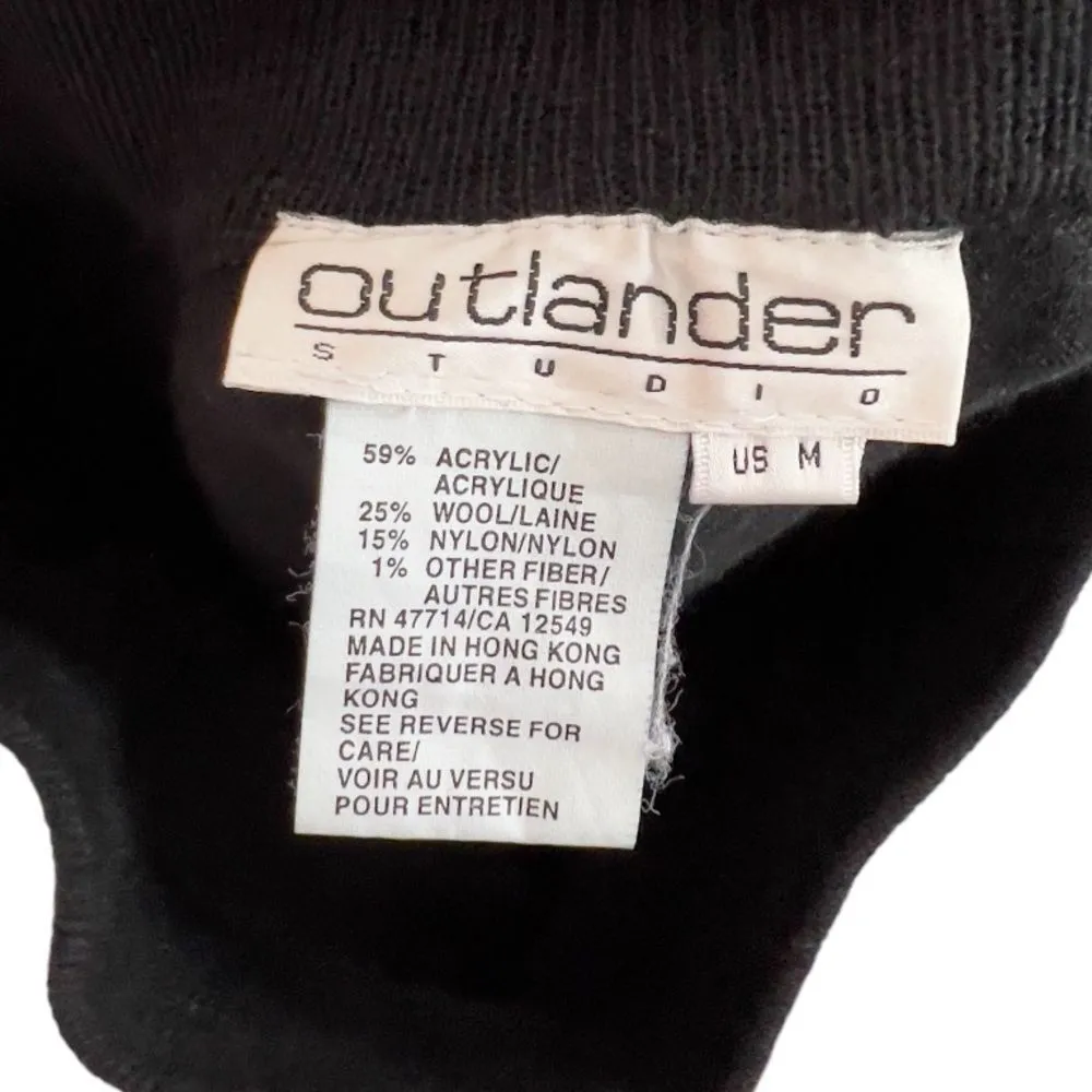 Vintage Outlander Studio Wool‎ Blend Sweater Skirt Black Size M - Image 5