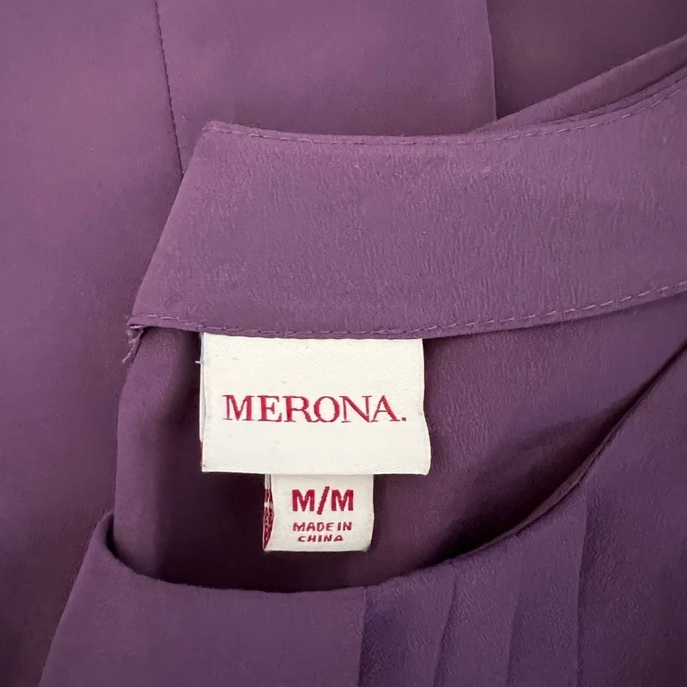 Merona  - Silky Pleated Front‎ Sleeveless Blouse - Image 5