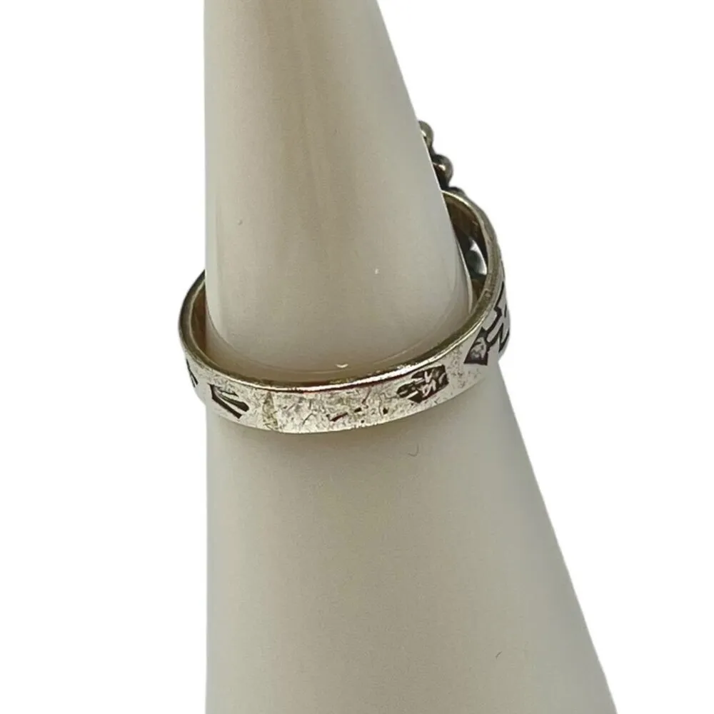 Turquoise And Sterling Silver‎ Long Oval Cocktail Ring Southwestern Bohemian 4.5 Blue - Image 3