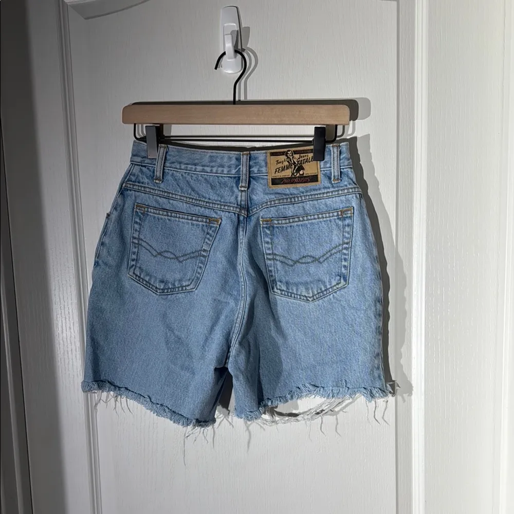 Vintage No Excuses Denim High-Waisted Women Shorts - Image 3