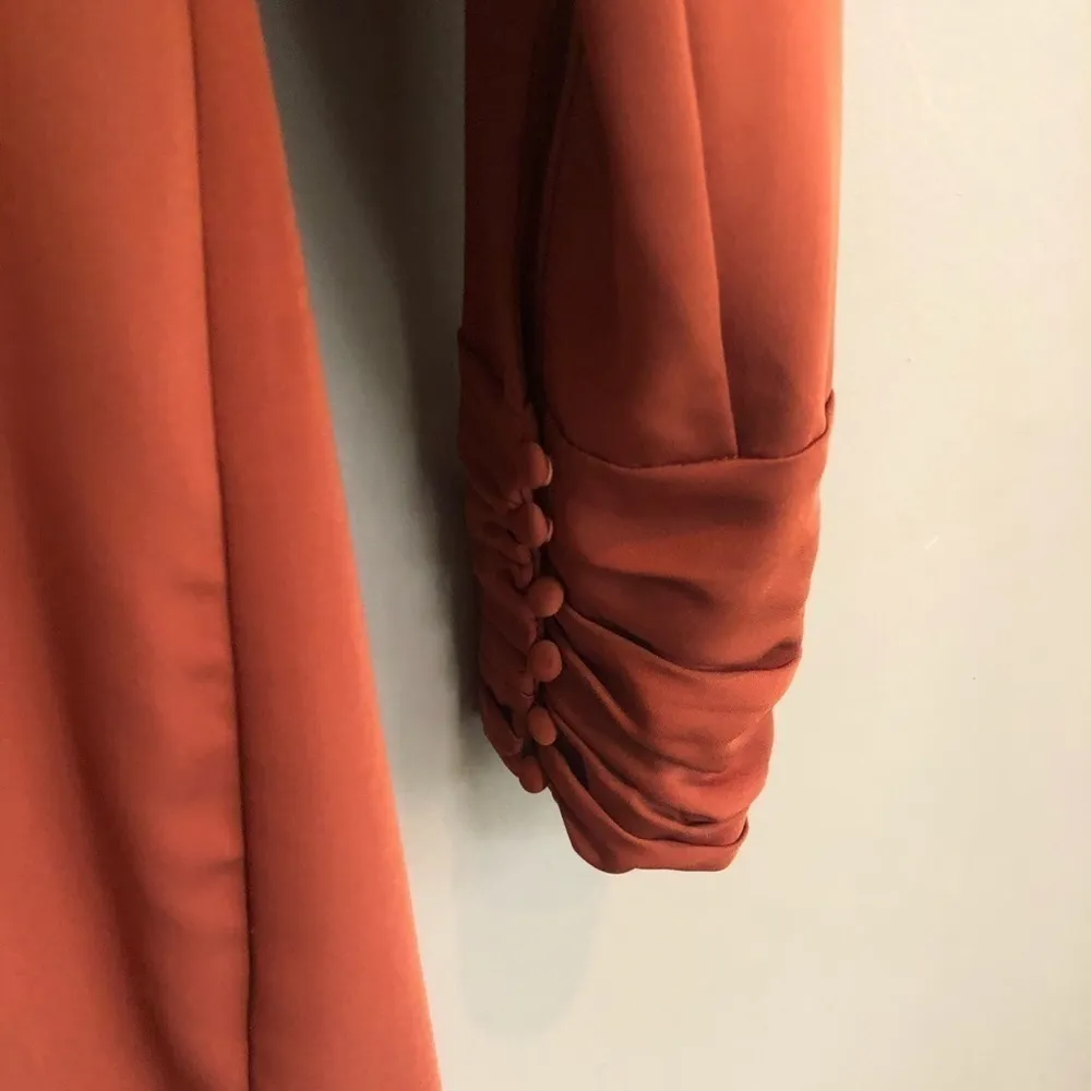 NWT‎ LEYDEN V Neck Long Sleeve Romper Rust Small - Image 4