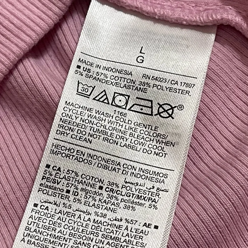 One-Shoulder Pink Ribbed Knit Top - Image 6