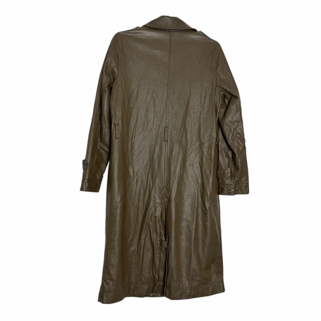 Marissa Webb Faux Leather Trench Coat Size 8 - Image 5