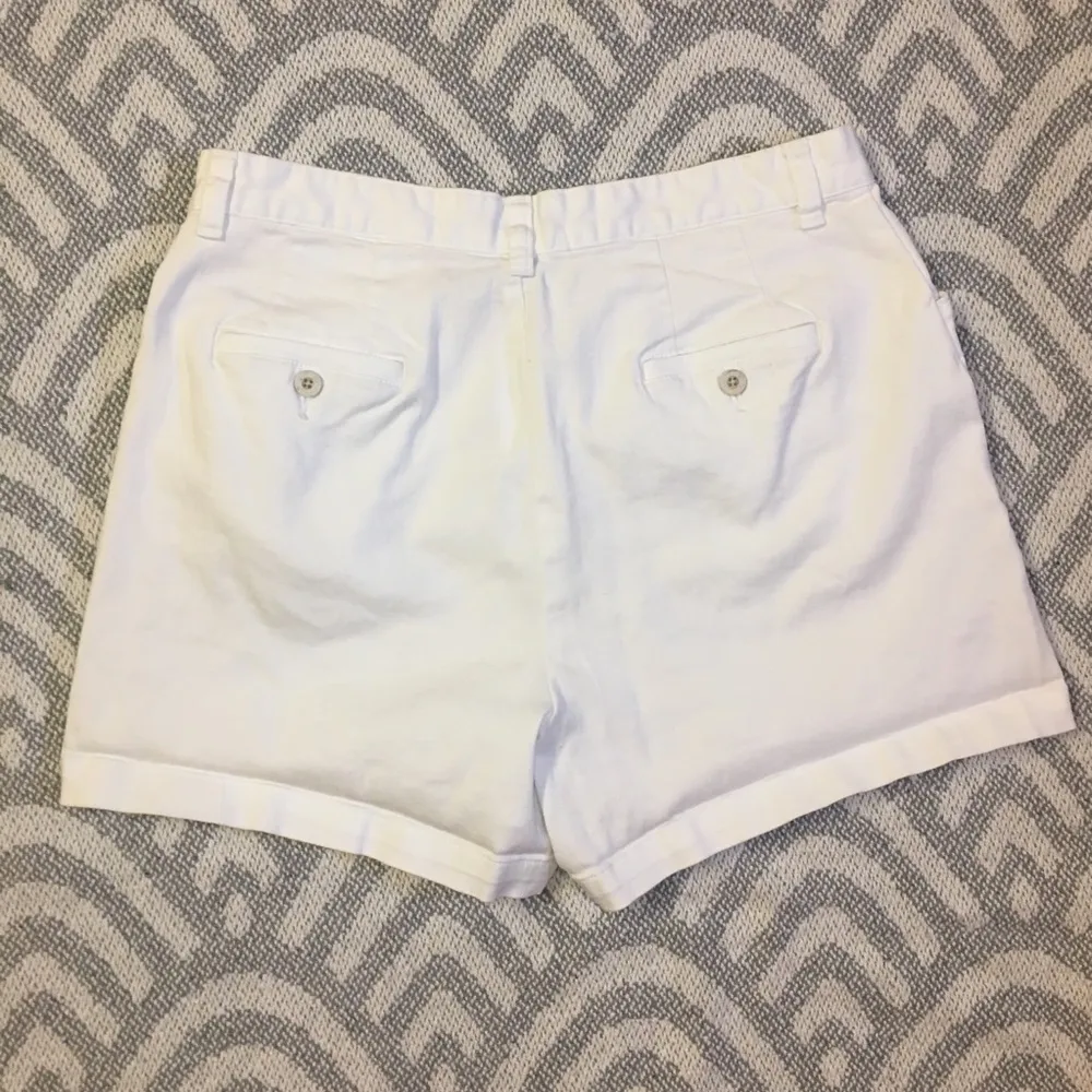 LEE Khakis Women’s White Denim Shorts, Plus 14 M - Image 4