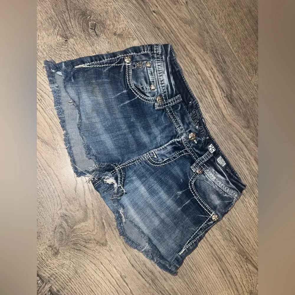 Miss Me Vintage Cut Off, Super short Denim Shorts Stars & Stripes - Image 6