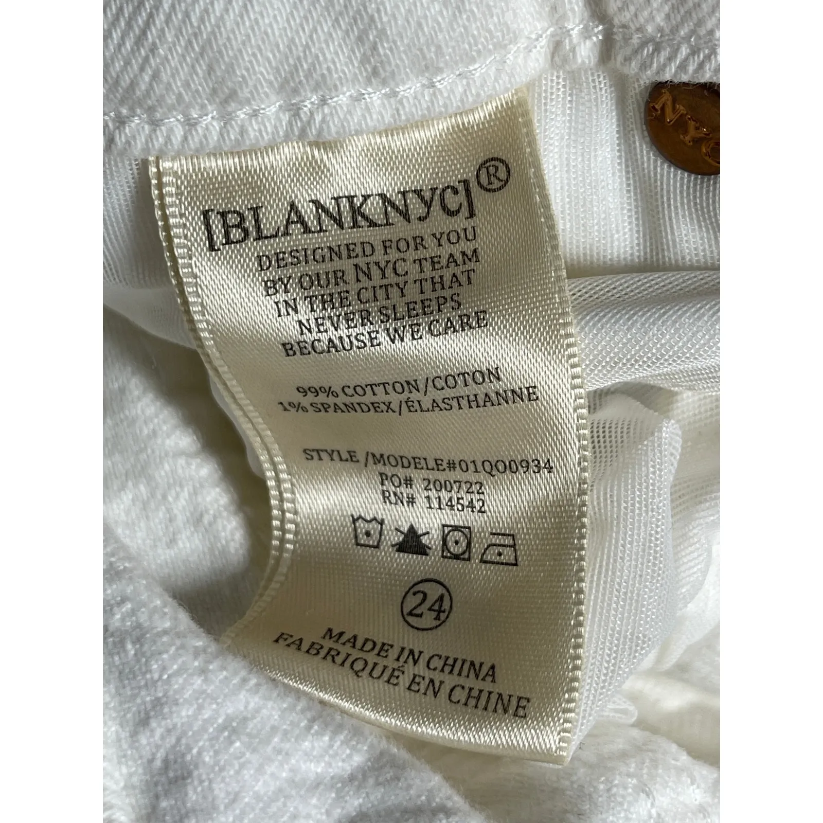 Blank NYC Women's White High Rise Front Slit Maxi Straight Pencil Denim Skirt 24 - Image 4