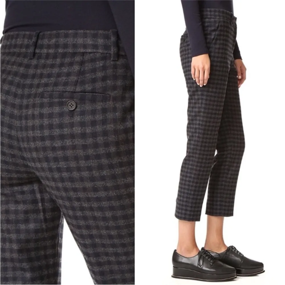 Theory Treeca 2 Brisk Wool Check Pants - size 4 - Image 4