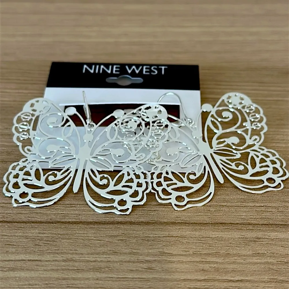 Nine West silver butterfly Earrings - Image 2