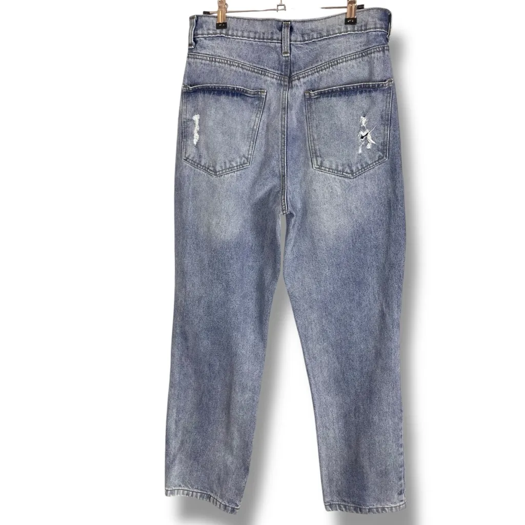 Vanilla Star Destroyed Jeans Rips‎ Grunge Button Fly Juniors Size 9 Straight Leg - Image 2