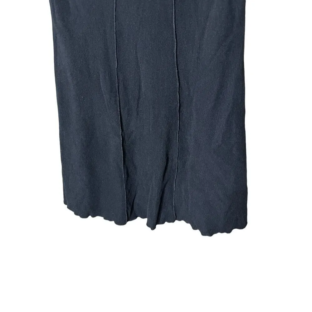 Cider Black Ribbed Long Sleeve Dress‎ - Image 5