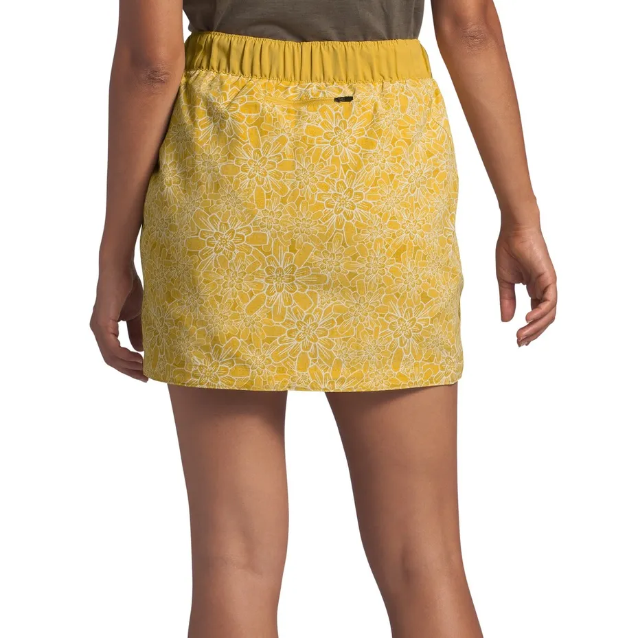 The North Face Women's M Golden Yellow Floral Pullon Skirt Skort Activewear - Image 2