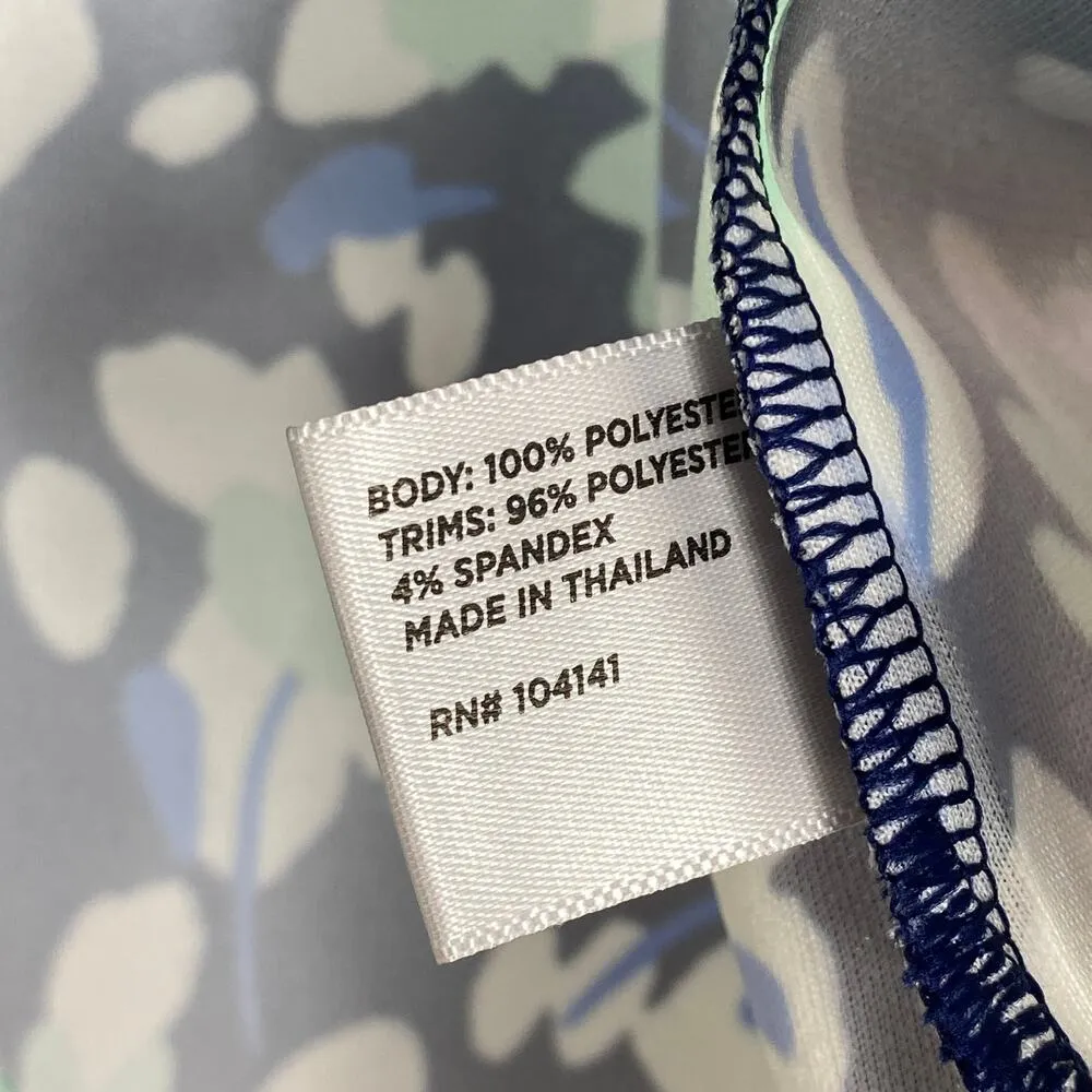 Lady Hagen Ditsy Buds Navy Short Sleeve Crewneck Golf Shirt Womens Size Small - Image 6