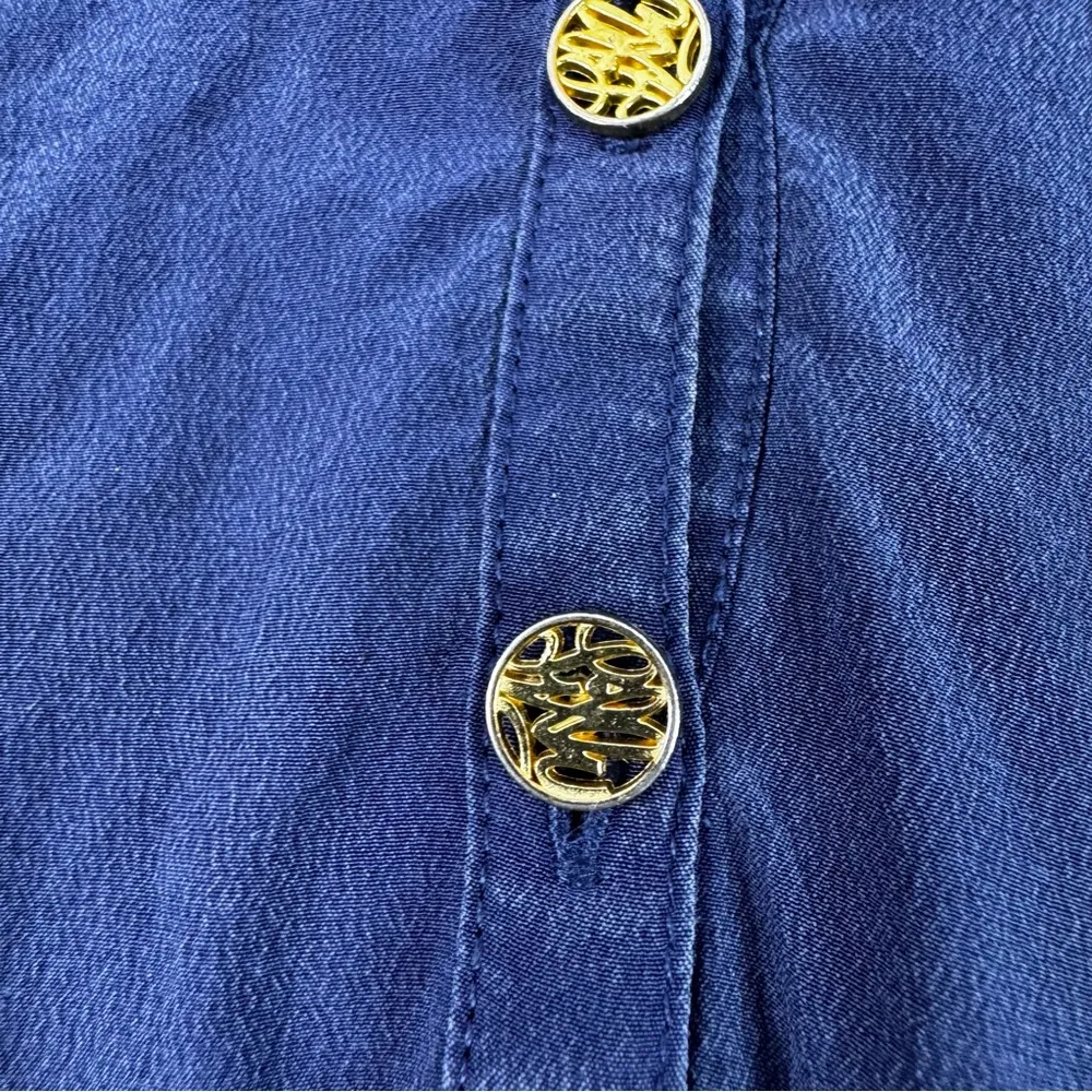 Lilly Pulitzer Royal Blue Silk Blouse - Image 7