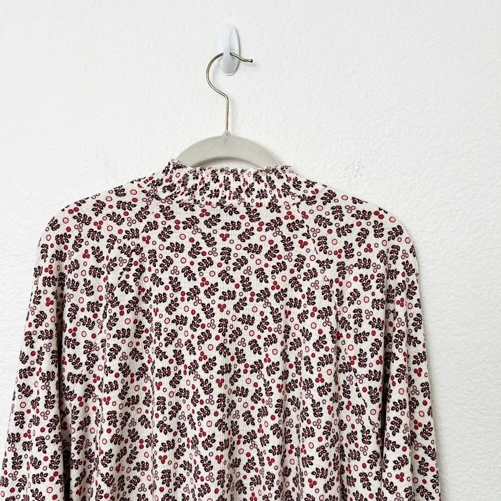 [Torrid] Floral Print Chocker Neck Textured Jersey Knit Smocked Hem Blouse Sz 2X - Image 8