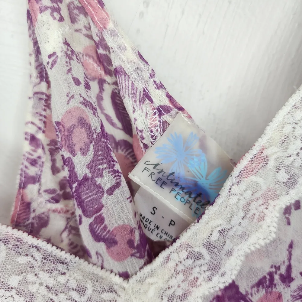 Free people floral lacey slip dress - Image 3