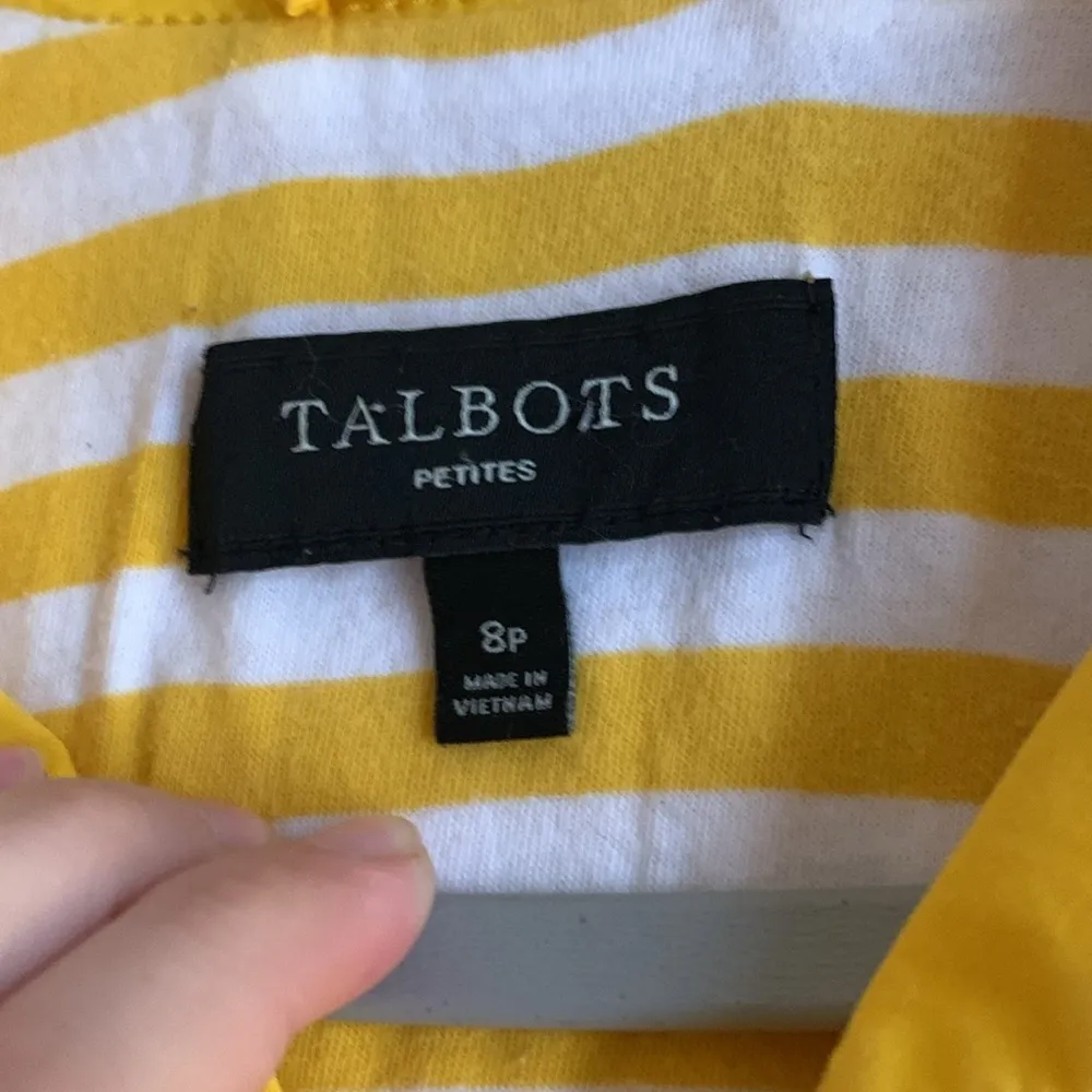 Talbots Petite Jacket Coat Size 8P Yellow Women’s Clothing Lightweight - Image 3