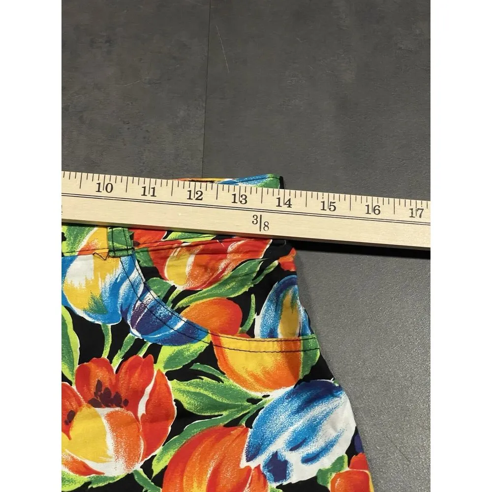 VTG GAP‎ Pants Women's 11/12 Floral Abstract Cotton Canvas Japan Made D-65 - Image 6