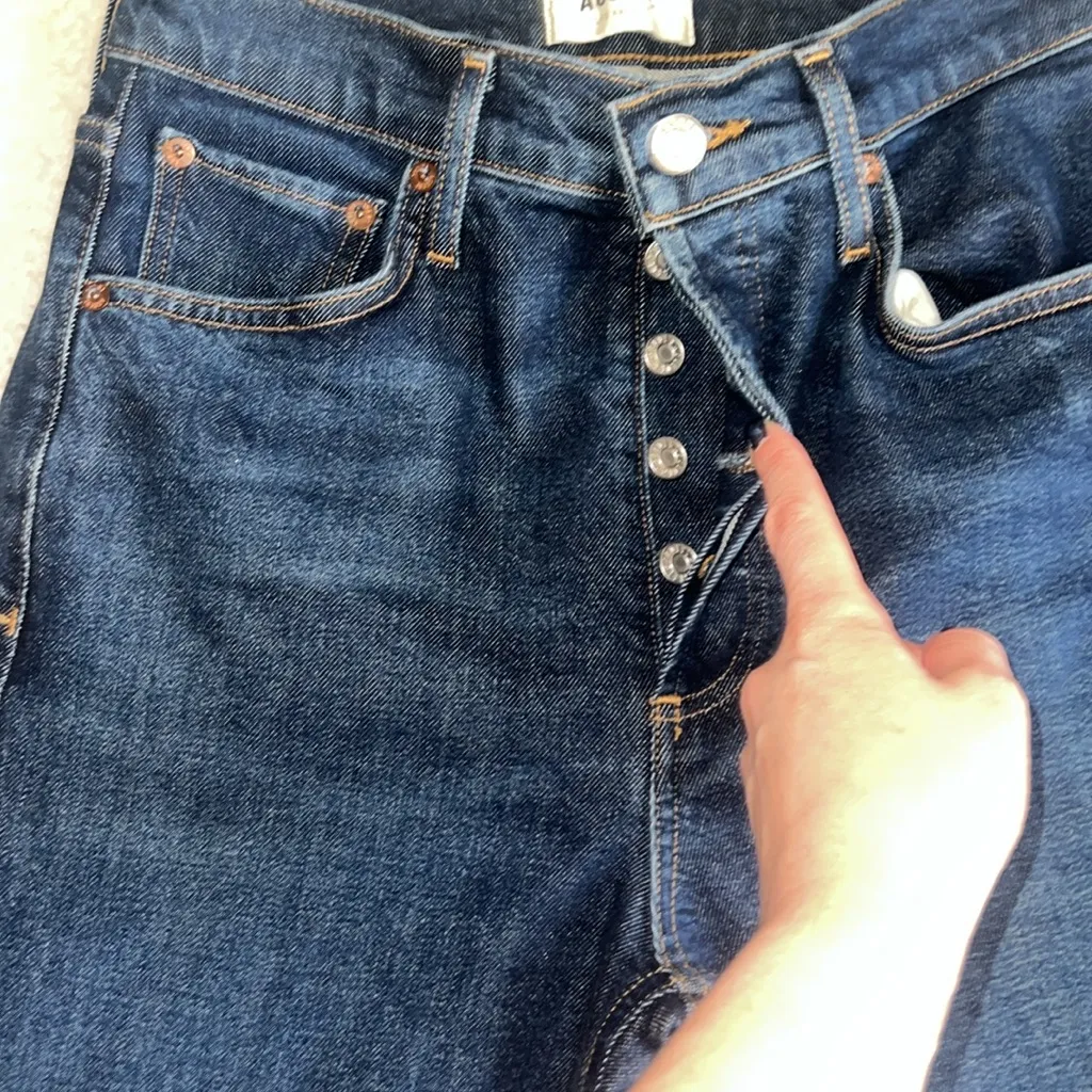 AGOLDE Riley Long High Rise Slim‎ Jeans Dark Wash Size 26 NWOT - Image 12