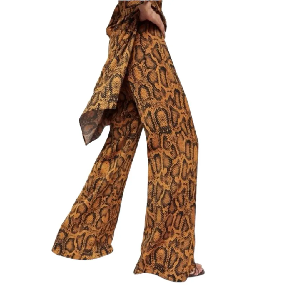 Zara Snake Print Wide Leg High Waisted Pant Bloggers Fave Nwot - Image 4