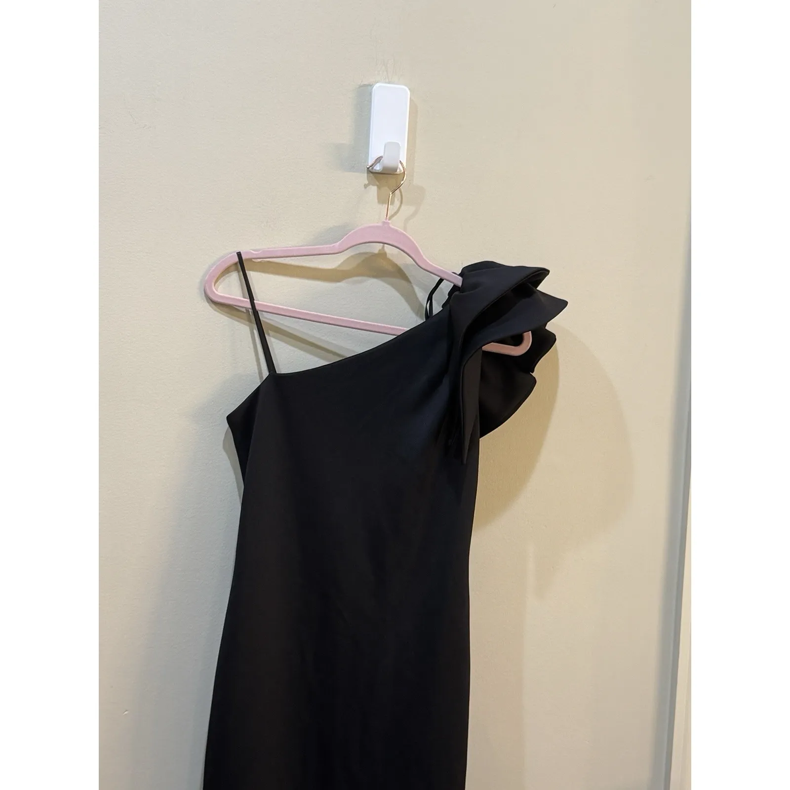 Betsy &‎ Adam Cutout One Shoulder Floor Length Gown Black $239 New Size 8 - Image 5