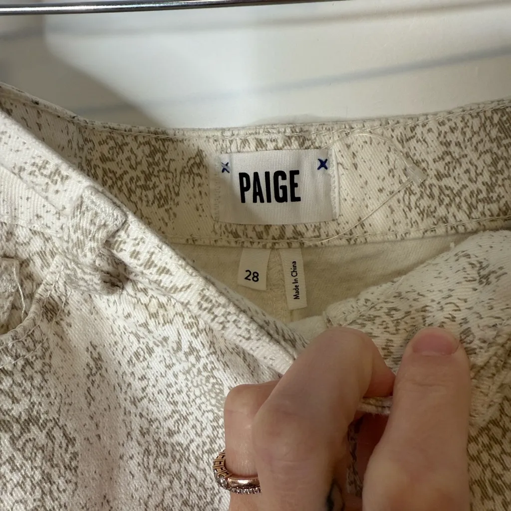 Paige  Jamine Raw Hem Snakeskin Mini Skirt - Size 28 - Image 9