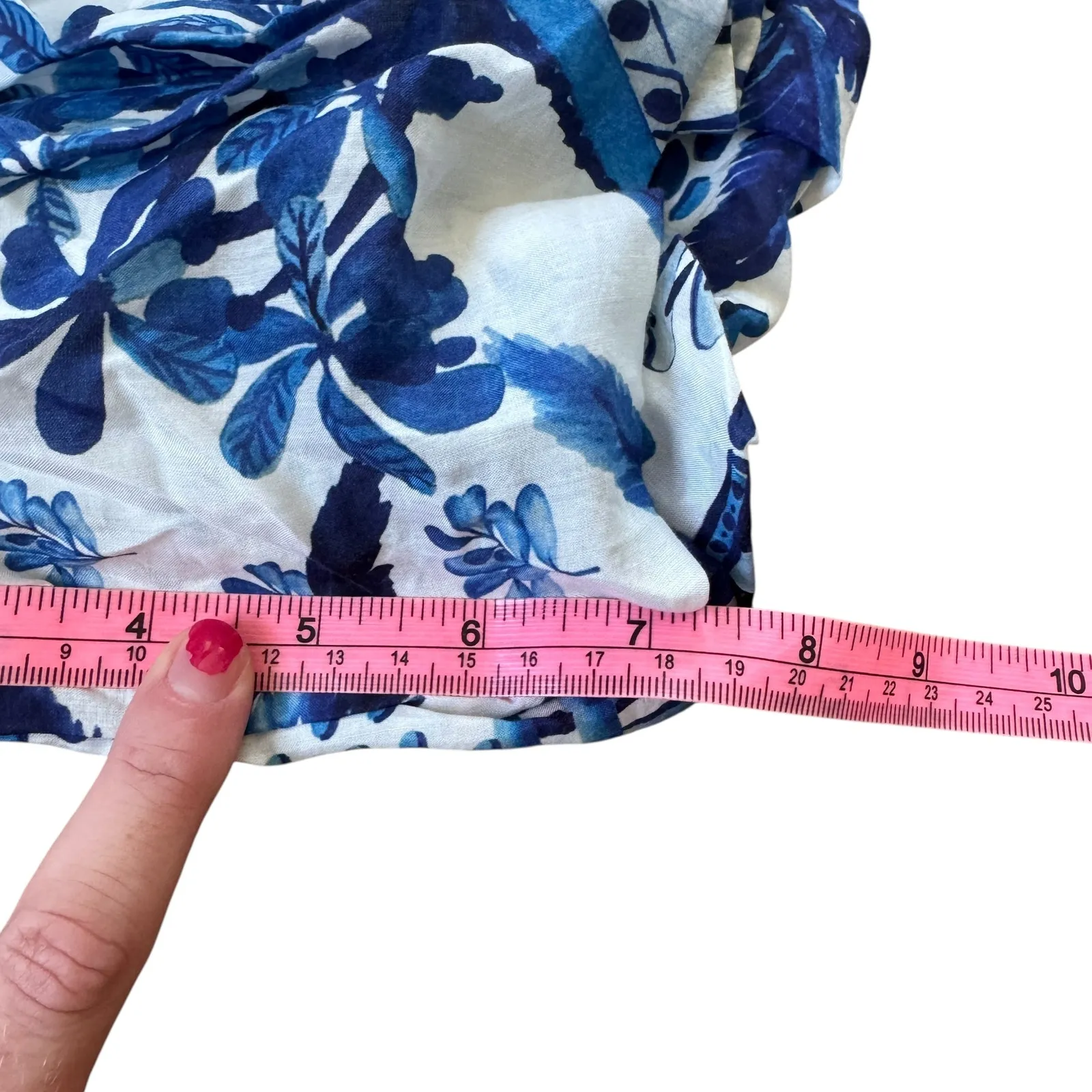 Farm Rio Sweet Rio Mini Dress Blue White - Image 13