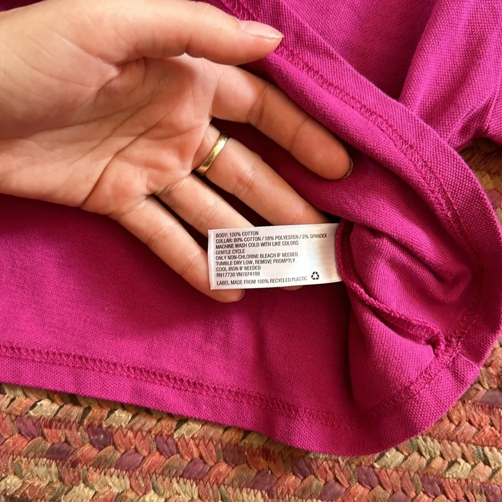 WILD FABLE PINK CROP POLO TOP - Image 3