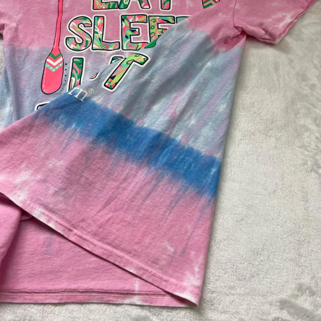 Simply Southern Eat Sleep‎ Lake Repeat Graphic Knit Tee Women's Small Cotton - Image 5