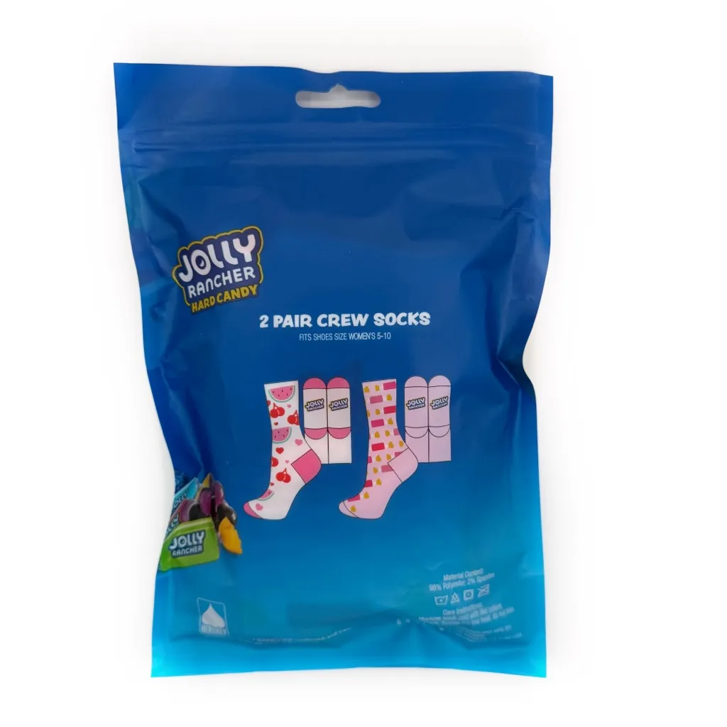 Jolly Rancher Candy Crew Socks Womens Gift Set Cherry Watermelon Light Pink Red - Image 3